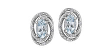 Load image into Gallery viewer, Silver Birthstone Earrings