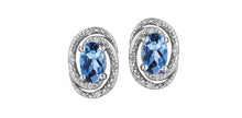 Load image into Gallery viewer, Silver Birthstone Earrings