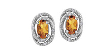 Load image into Gallery viewer, Silver Birthstone Earrings