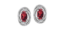 Load image into Gallery viewer, Silver Birthstone Earrings