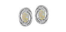 Load image into Gallery viewer, Silver Birthstone Earrings