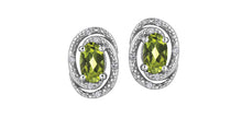 Load image into Gallery viewer, Silver Birthstone Earrings