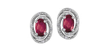 Load image into Gallery viewer, Silver Birthstone Earrings