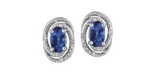 Load image into Gallery viewer, Silver Birthstone Earrings