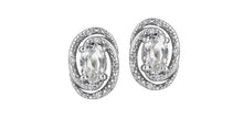 Load image into Gallery viewer, Silver Birthstone Earrings