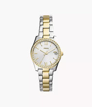 Load image into Gallery viewer, Scarlette Mini Three-Hand Date Two-Tone Stainless Steel Watch