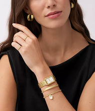 Load image into Gallery viewer, Raquel Three-Hand Date Gold-Tone Stainless Steel Watch