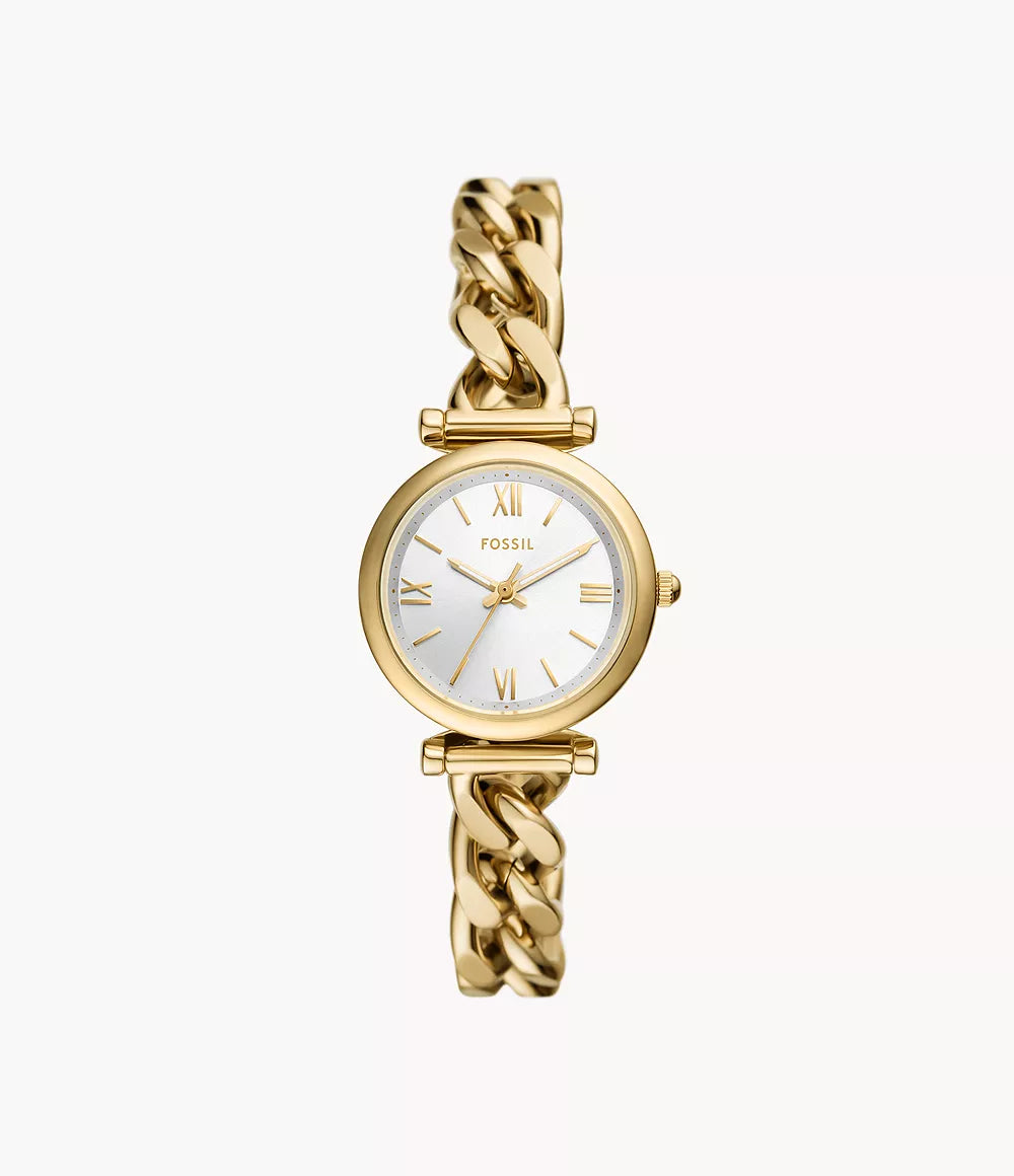 Carlie Three-Hand Stainless Steel Watch - Gold Tone
