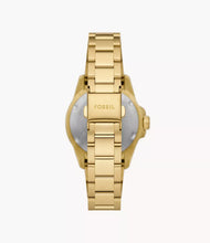 Load image into Gallery viewer, Fossil Blue Dive Three-Hand Gold-Tone Stainless Steel Watch