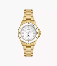 Load image into Gallery viewer, Fossil Blue Dive Three-Hand Gold-Tone Stainless Steel Watch