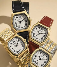 Load image into Gallery viewer, Harlow Three-Hand Gold-Tone Stainless Steel Watch