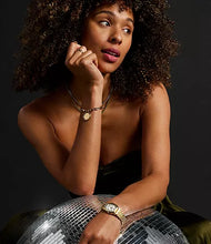 Load image into Gallery viewer, Harlow Three-Hand Gold-Tone Stainless Steel Watch