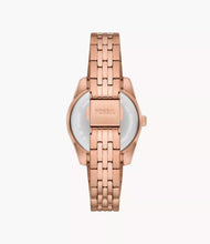 Load image into Gallery viewer, Scarlette Three-Hand Date Rose Gold-Tone Stainless Steel Watch
