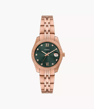 Load image into Gallery viewer, Scarlette Three-Hand Date Rose Gold-Tone Stainless Steel Watch