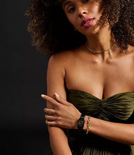 Load image into Gallery viewer, Raquel Three-Hand Date Black Stainless Steel Watch