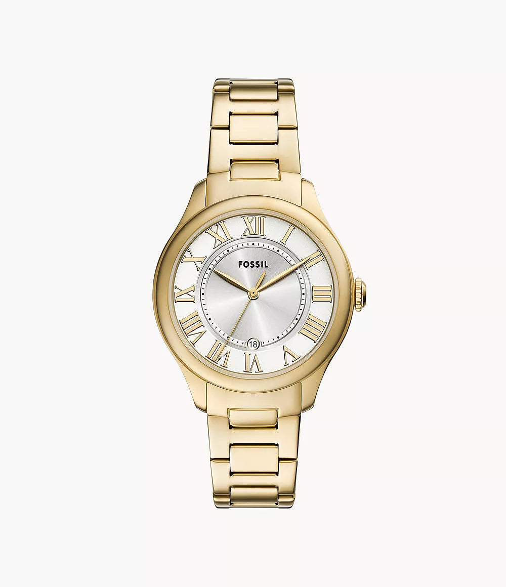 Gilmore Three-Hand Date Stainless Steel Watch - Gold Tone