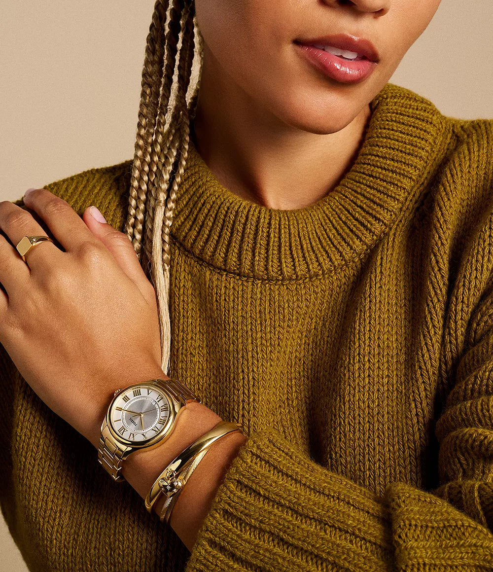 Gilmore Three-Hand Date Stainless Steel Watch - Gold Tone