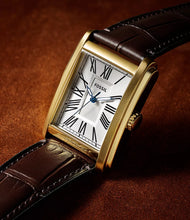 Load image into Gallery viewer, Carraway Three-Hand Brown Croco Leather Watch