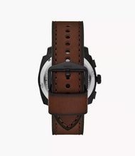Load image into Gallery viewer, Machine Chronograph Brown Leather Watch and Bracelet Set