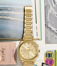 Load image into Gallery viewer, Everett Chronograph Gold-Tone Stainless Steel Watch