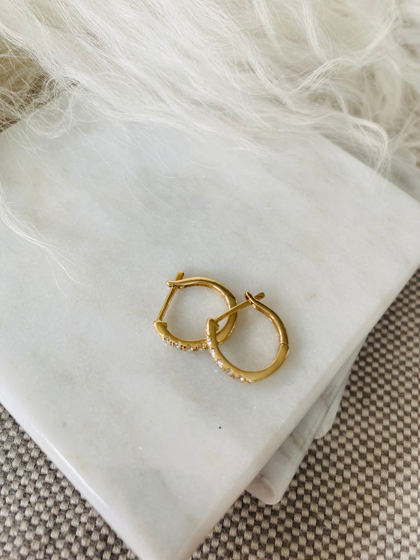 Diamond Lever Back Hoops