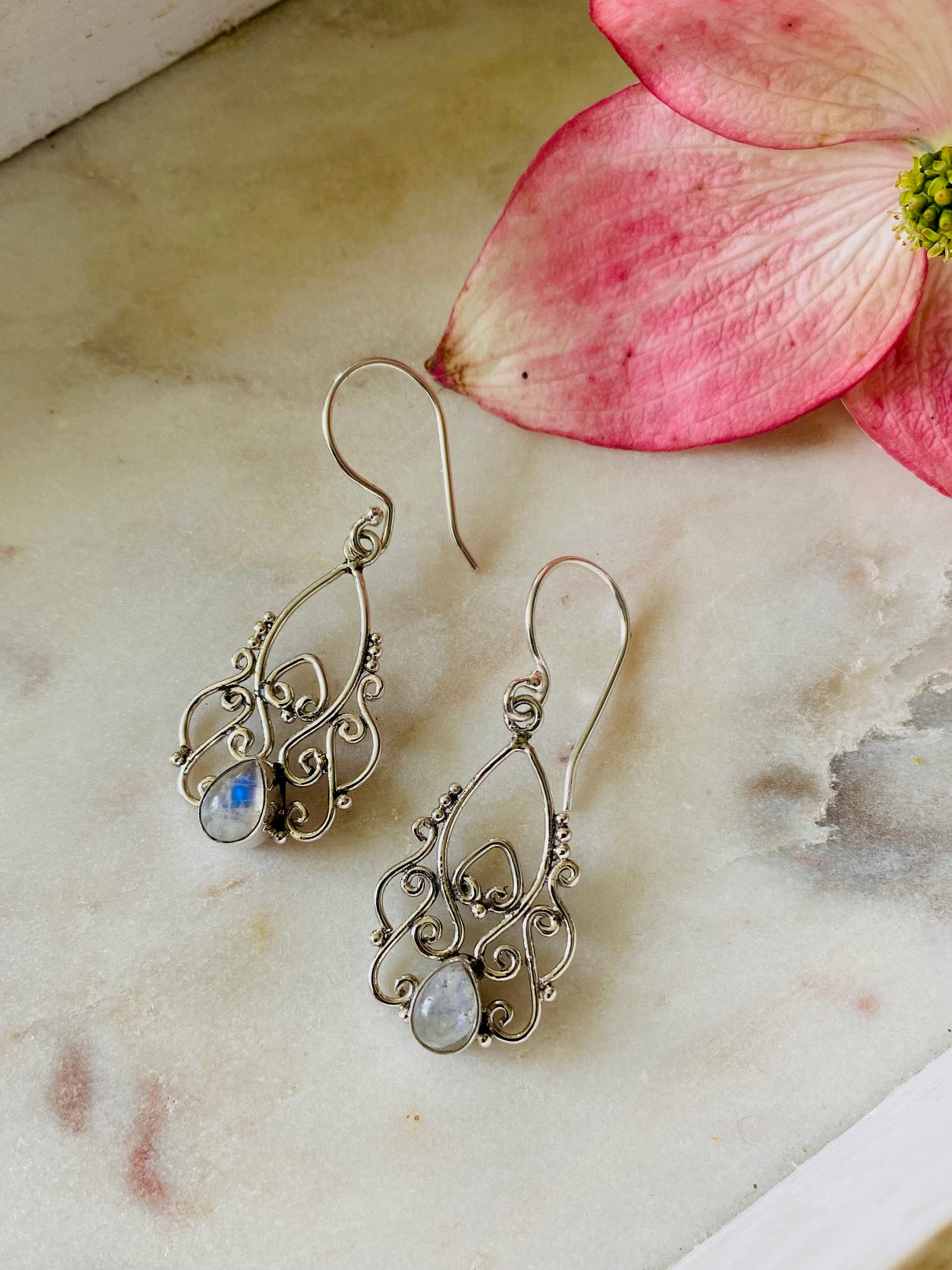 Moonstone Chandelier Earrings