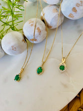 Load image into Gallery viewer, Emerald and Diamond Necklace