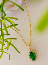 Load image into Gallery viewer, Emerald and Diamond Necklace