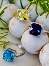 Load image into Gallery viewer, Citrine Quartz and Diamond Ring