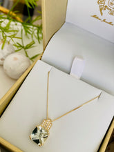 Load image into Gallery viewer, Green Amethyst and Diamond Pendant