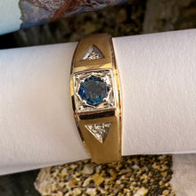 Load image into Gallery viewer, Men's Sapphire and Diamond Ring