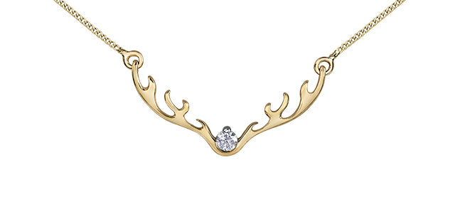 Diamond Antler Necklace