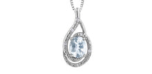 Load image into Gallery viewer, Silver Birthstone Necklace