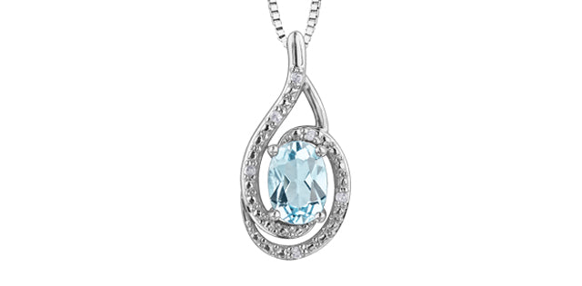 Silver Birthstone Necklace