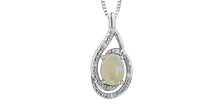Load image into Gallery viewer, Silver Birthstone Necklace