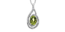 Load image into Gallery viewer, Silver Birthstone Necklace