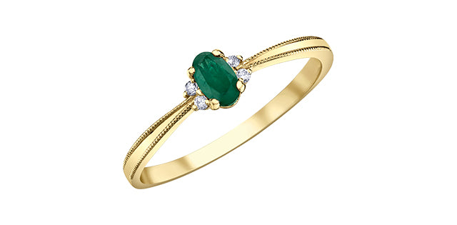 Emerald and Diamond Ring
