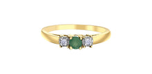 Load image into Gallery viewer, Emerald and Diamond Ring