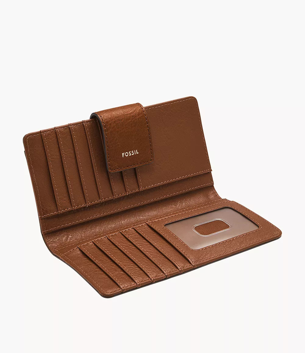 Logan Tab Clutch - Multi Brown