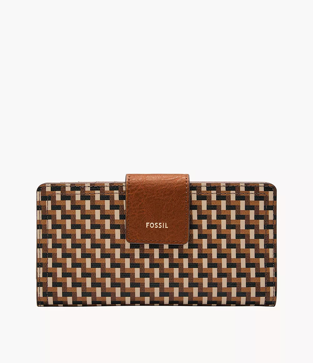 Logan Tab Clutch - Multi Brown