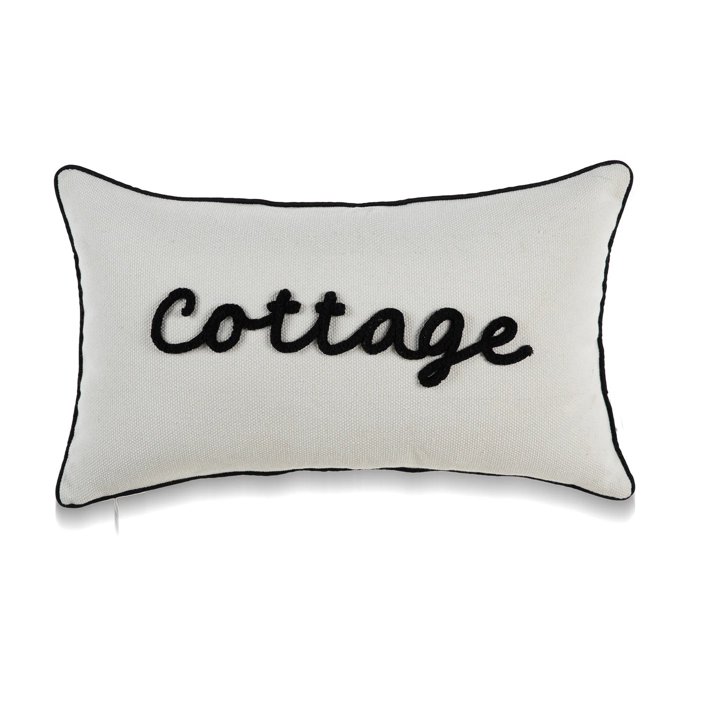 Cottage Embroidery Pillow