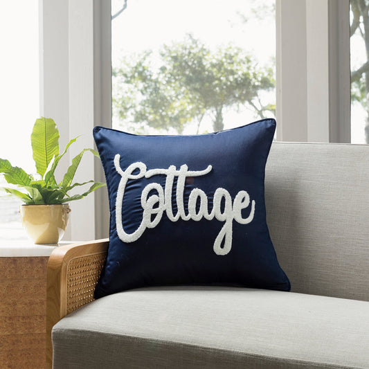Cottage Embroidery Pillow