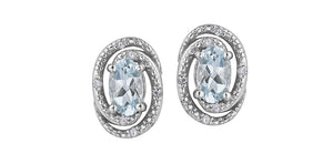 Silver Birthstone Earrings