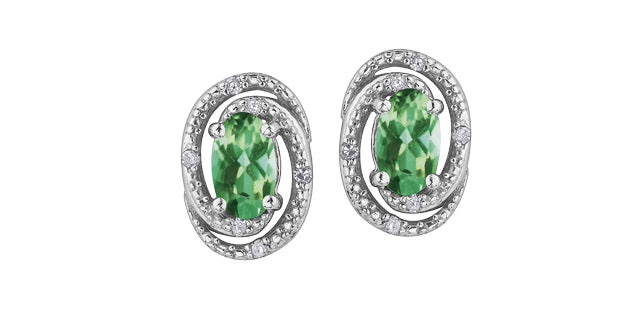 Silver Birthstone Earrings