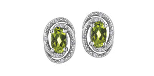 Silver Birthstone Earrings