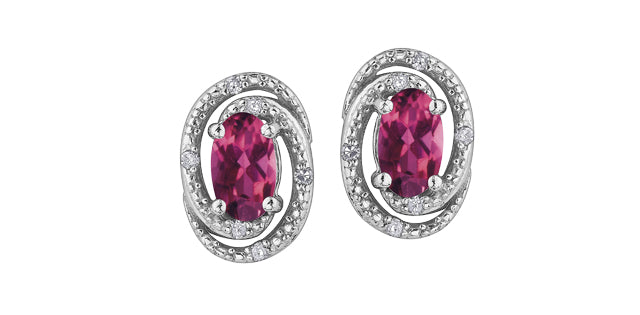 Silver Birthstone Earrings