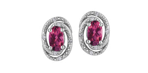 Silver Birthstone Earrings
