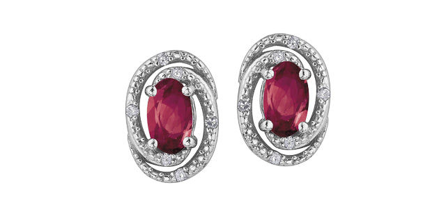 Silver Birthstone Earrings