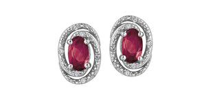 Silver Birthstone Earrings