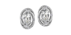 Silver Birthstone Earrings